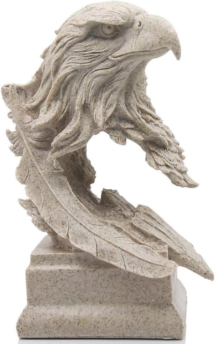 Adelaar Beeldje Nationale Embleem Decoratie in Zandsteen, Hoogte: 37 cm