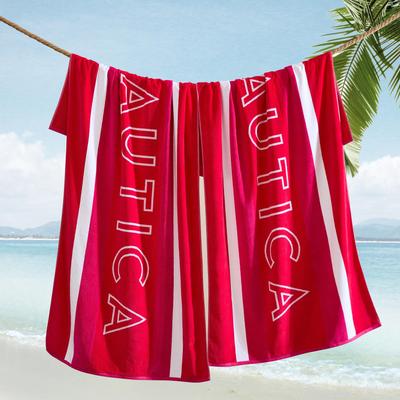 Nautica Printed Jacquard 2 Piece Beach Towel Set - 2 Piece