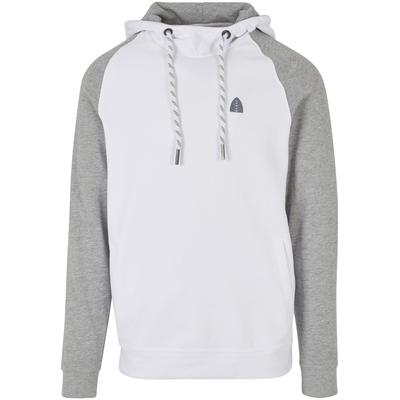 Sweatshirt JUST RHYSE "Just Rhyse Herren Hoody", Herren, Gr. XXL, weiß (weiß, grau), 70% Baumwolle, 30% Polyester, Rundhals, Sweatshirts Sweatshirt