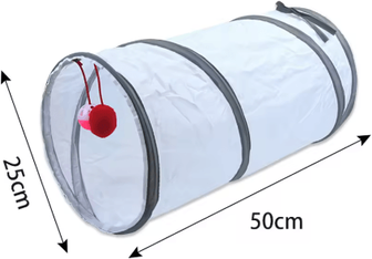 Inspire Picks Foldable Cat Tunnel Toy Interactive Play Tunnel For Kittens & Indoor Cats 2 Shape Tunnel
