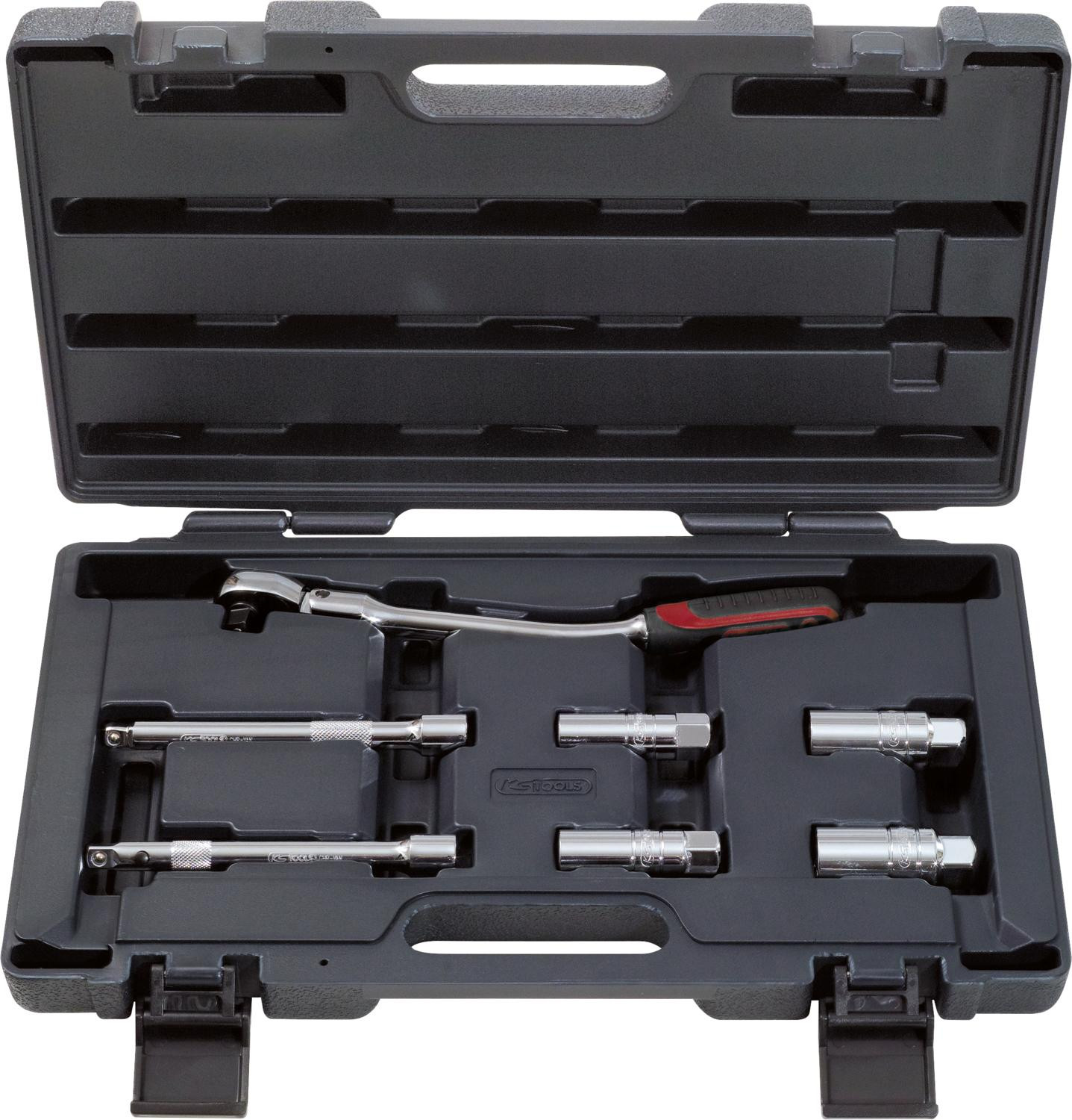 KS Tools 7-delige bougiesonderhoudsset 3/8" CHROMEplus