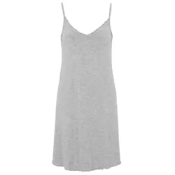 Damella Bamboo Nightdress Without Sleeves Grau Bambus Medium Damen