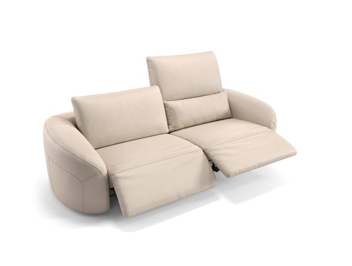 Designer Leder Sofa ST. MORITZ 2er Couch