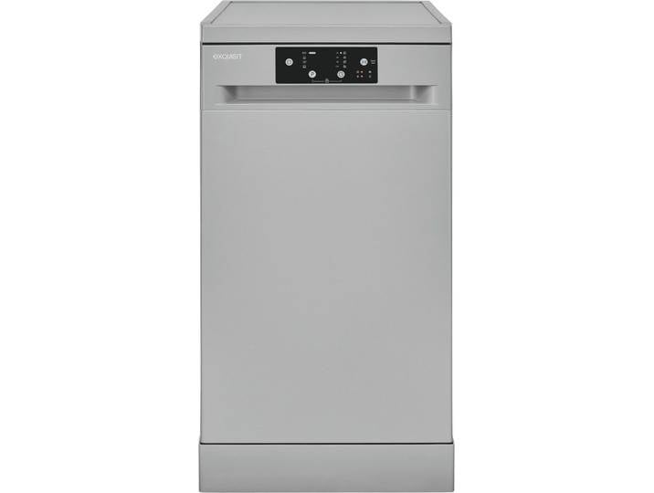 exquisit Standgeschirrspüler 9109 GSP9109-451D silber, 10 l, 9 Maßgedecke, 9 Maßgedecke, 4 Programme, LED, Besteckkorb
