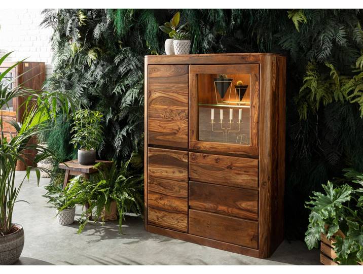 Vitrine 109x40 Palissandre ciré Noisette TORONTO #209