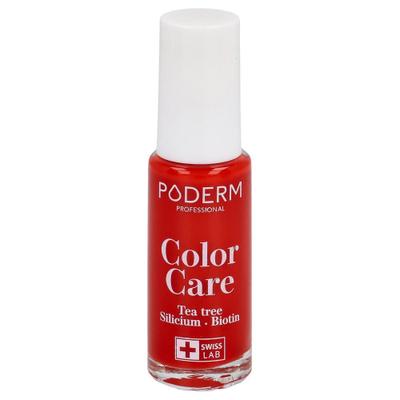 Poderm Vernis Color Care 363 Rouge Puissant 8 ml Nagellack