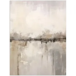 POSTER Moderne Kunst - Abstrakt - Beige Deko Wohnzimmer 60x80 cm