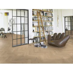 Parador Trendtime 3 Parkett Eiche Bardolino Weiß Living Plus weiß matt lackiert Fischgrät 570x95x13 mm