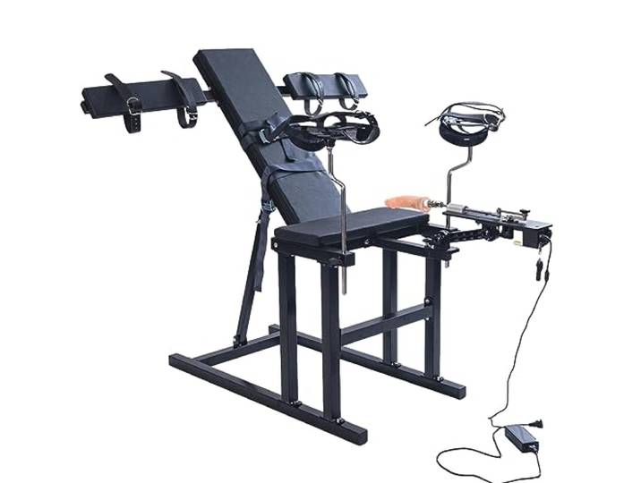 BDSM Sex Stuhl Massagestuhl Mit Sexmaschine 2 In 1 Neuer Verstellbare Sex Möbel Folter Strafbock Bondage Sm Stuhl Handschellen Fußfesseln Fesseln Set SM Erotisches Sexspielzeug