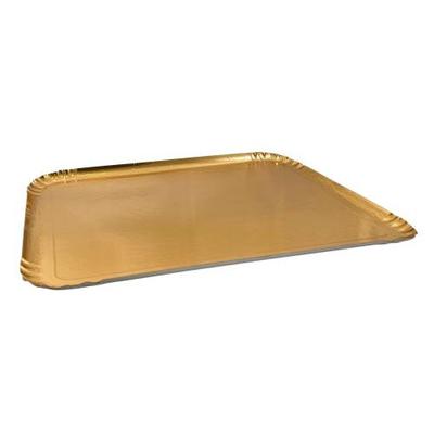 CROKUS Einweg-Servierplatten Gold 42 x 32 cm (100 Stück)