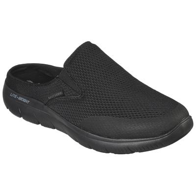 Clog SKECHERS "SUMMITS", Herren, Gr. 48,5, Textil, schwarz, Schuhe Clog, Sommerschuh, Schlappen, Urlaub, im sportiven Look