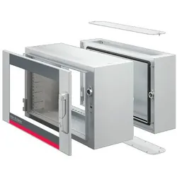 Rittal 19" Wandgehäuse AX, 3-teilig, 9 HE, 600 x 573 mm, lichtgrau RAL 7035, optimale Zugänglichkeit (9 HE, 19 Zoll Rack), Serverschrank, Grau