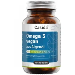 OMEGA-3 VEGAN Algenöl hochdosiert EPA DHA Kapseln 48 g