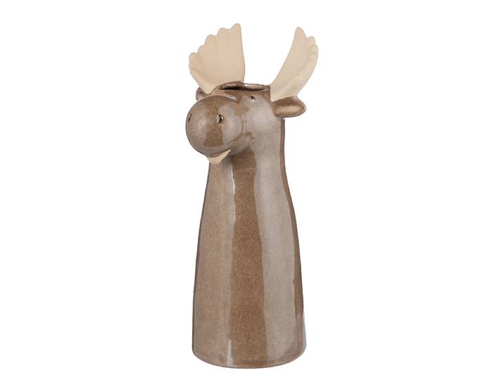 Vase élan 12 x 28 x 13cm Marron/Marron