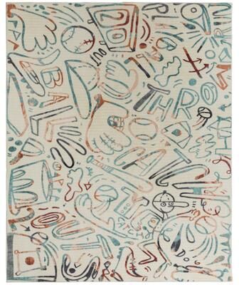 Katie Merz SPORTSGLYPHS Baseball Area Rug