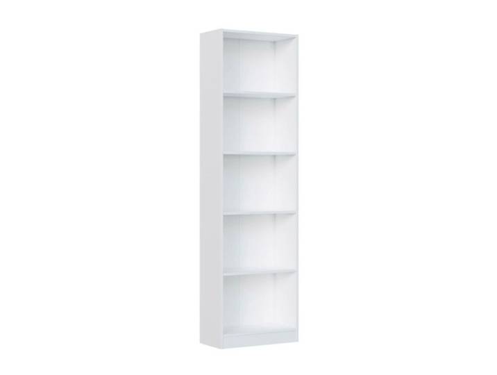 Bibliothèque 5 niveaux 52x25x180 cm blanc