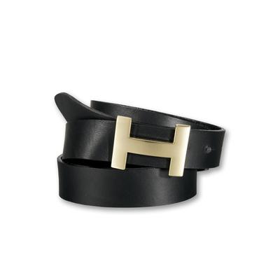 Koppelgürtel SILBERGIFT "Koppelgürtel mit goldener Designschließe", Damen, Gr. 105, schwarz, Rindsleder, Gürtel Koppelgürtel