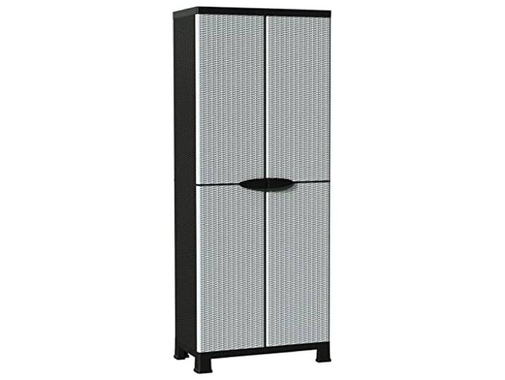 YUTAASU Kunststoffschrank 68x39x171,5 cm Rattan-Design