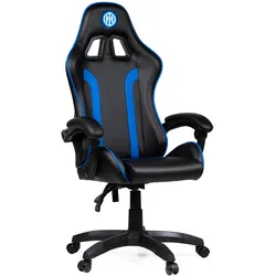 GED Sedia da Gaming Inter Snake, Gaming Stuhl, Schwarz, Blau