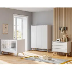 BABYZIMMER 3-teilig Vintage Weiß