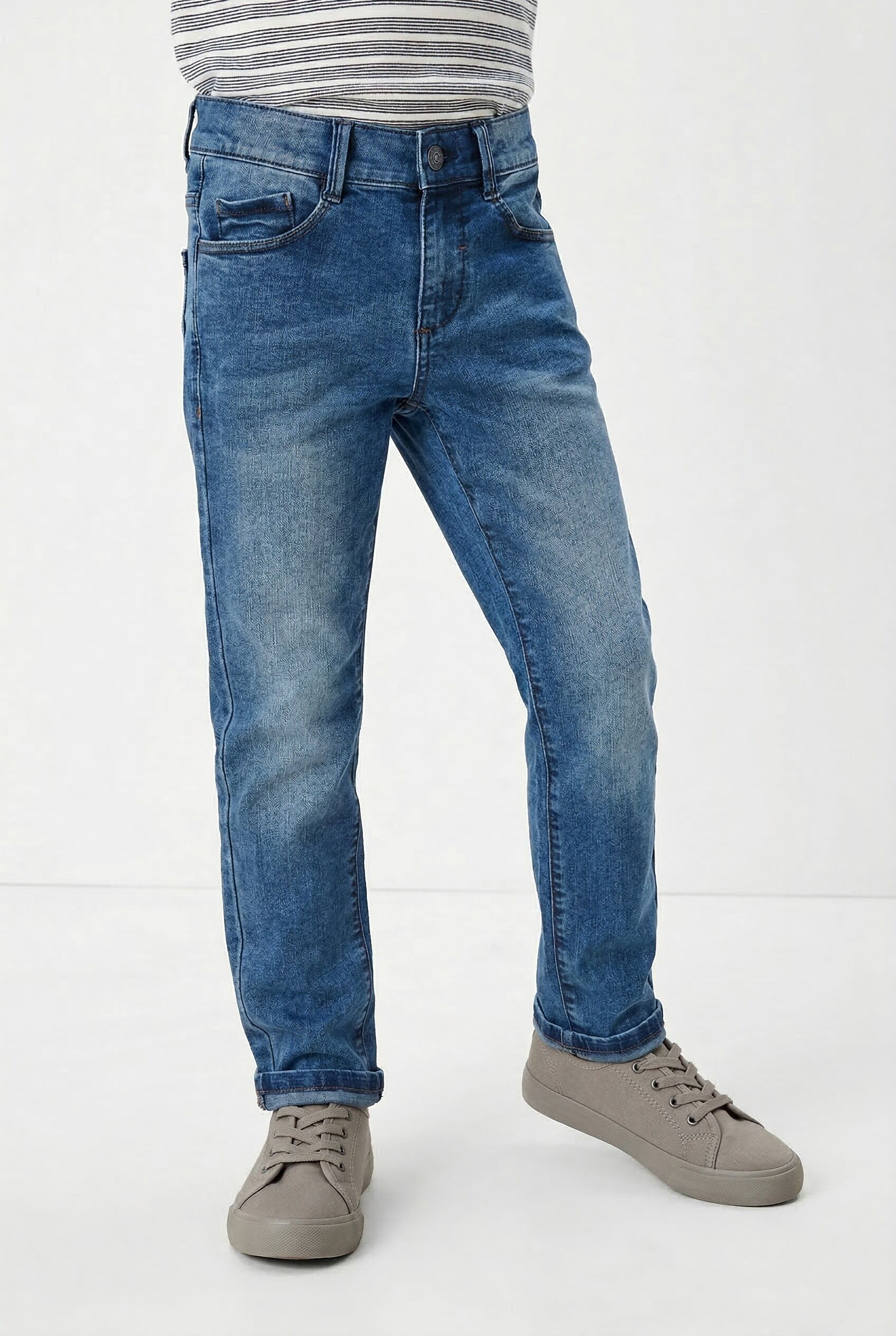 Regular-fit-Jeans S.OLIVER JUNIOR, Jungen, Gr. 170, N-Gr, blau, Denim/Jeans, Obermaterial: 80% Baumwolle, 19% Polyester, 1% Elasthan, regular fit, Jeans Regular-fit-Jeans, mit authentischer Waschung, Topseller