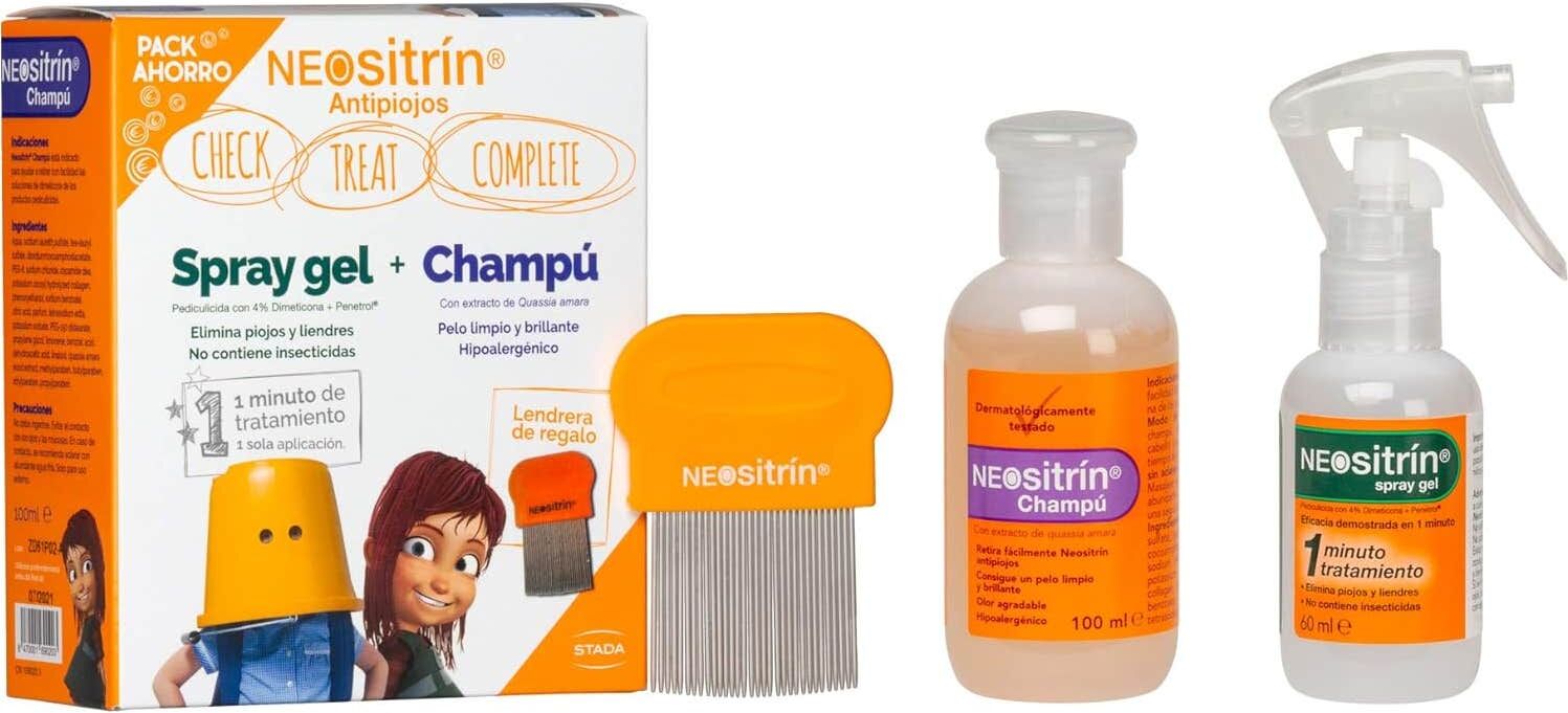 NEOSITRIN Antipiojos Spray Gel 60ml + Champú 100ml