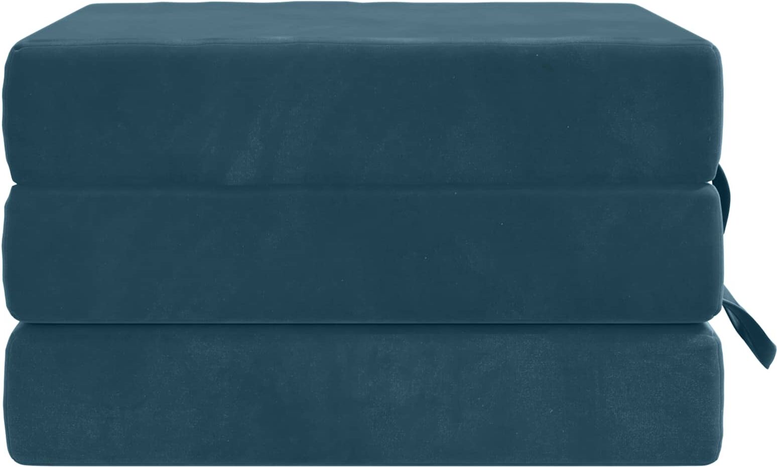 vidaXL Canapé-lit pliable 75 x 63 x 45 cm Bleu