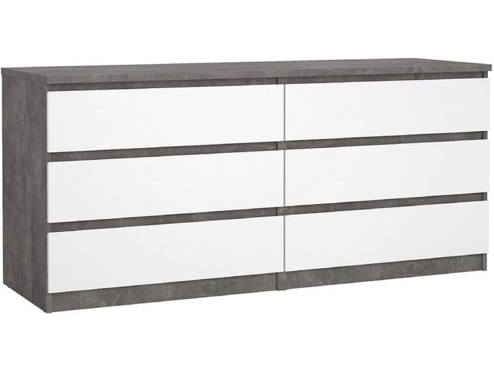 Kommode NAIA 6 Schubladen 50x153.8x70.1cm beton