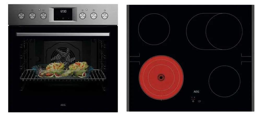 Aeg Kombi3026f Ofen 59.5 cm / EU Plug 220V 59.5 cm
