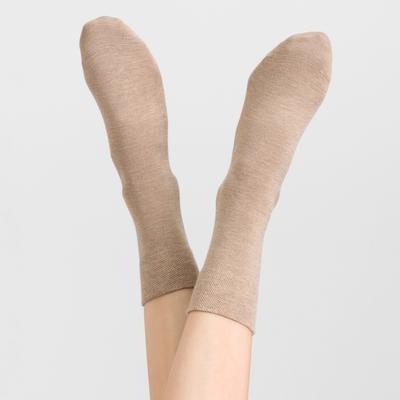 Socken HUDSON "RELAX WOOLMIX CLIMA", Damen, Gr. 39-42, beige (beigemeliert), Obermaterial: 53% Baumwolle, 42% Schurwolle, 4% Polyamid, 1% Elasthan, Socken Socken, Klimaregulierende Socken aus Baum- und Schurwolle