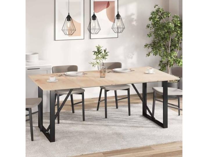 KFPOERTFGD 4er Set Tischplatten 100x50x1,7 cm aus massivem Kiefernholz, Rustikale Ersatz-Tischplatte für Esstisch, Unbehandeltes Holz