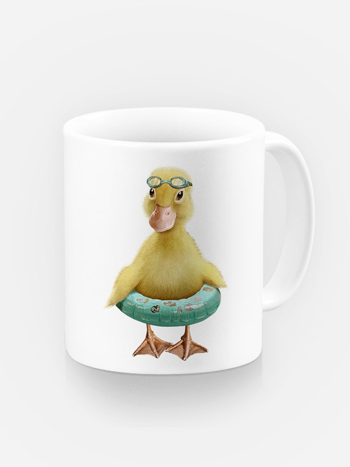 WOOOP Tasse "Duck Bouee" in Weiß/ Bunt - 330 ml - onesize