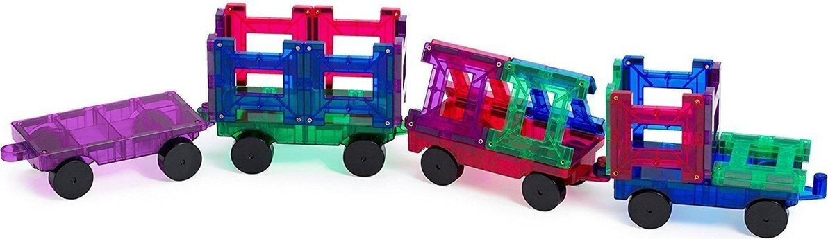 Playmags 3D Magnetische Tegels Treinset - 20 onderdelen