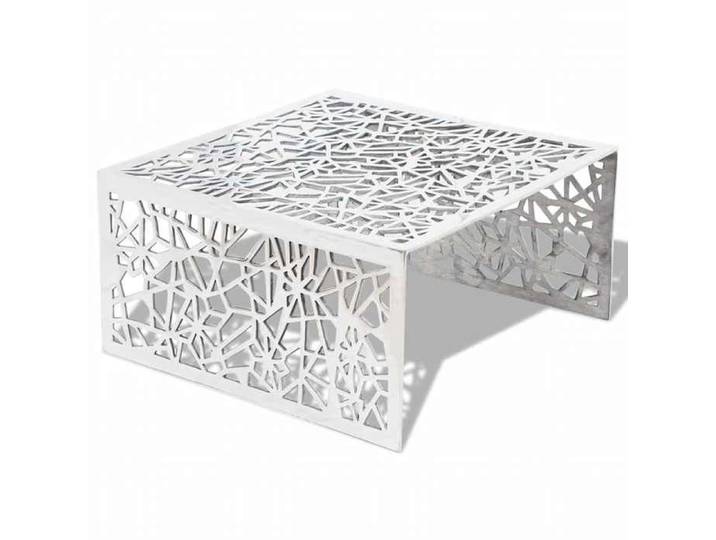 En solde  Table à café élégante - UU - Table de Salon - argentée Design géométrique Aluminium L7972
