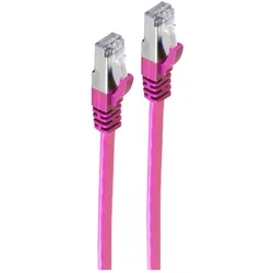 Shiverpeaks RJ45 Patchkabel-Flach, Cat7, slim, 1,0m magenta