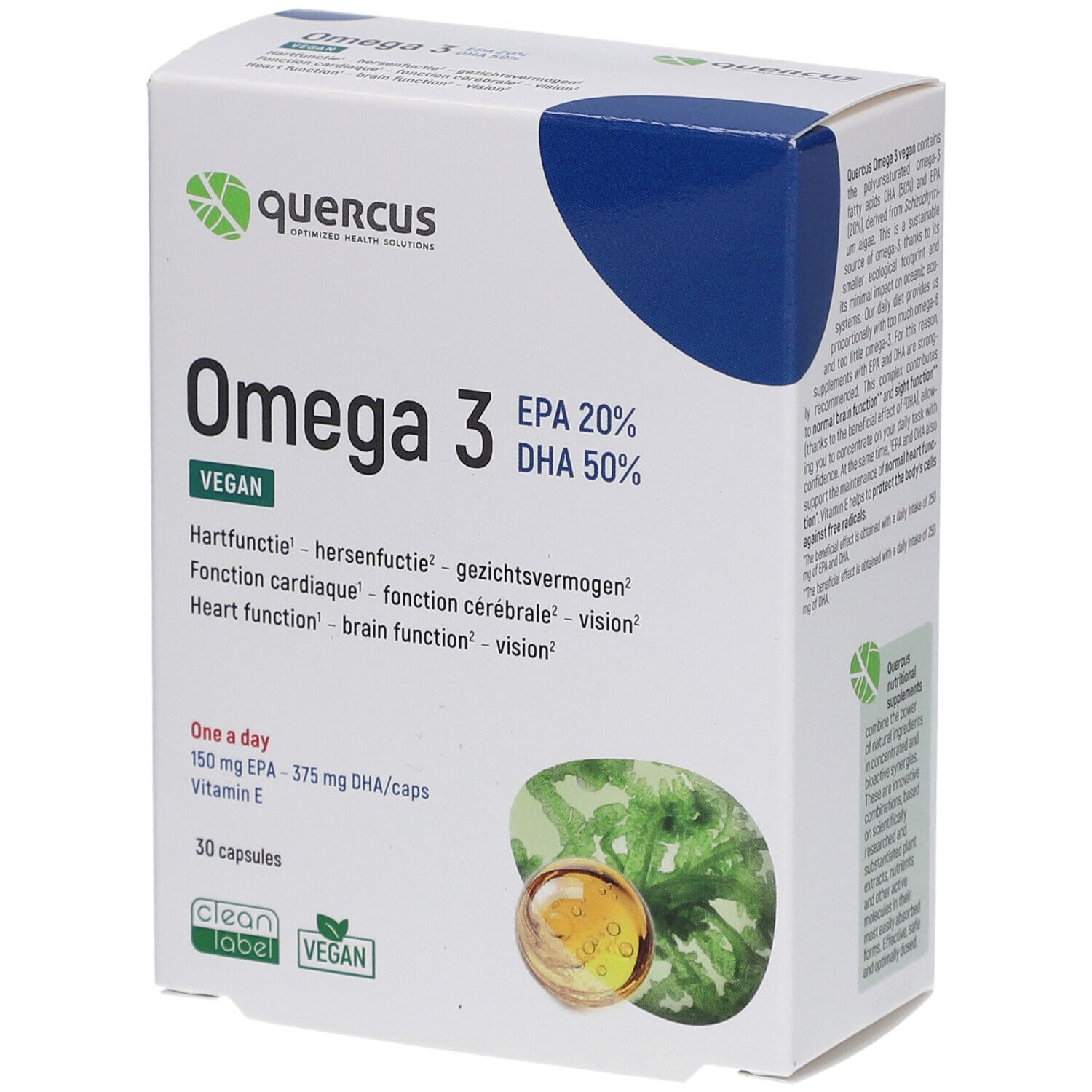 Quercus Omega 3 Vegan 30 St Kapseln