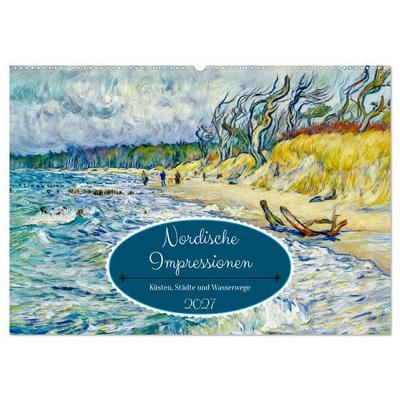 Nordische Impressionen - Küsten, Städte und Wasserwege (Wandkalender 2027 DIN A2 quer), CALVENDO Monatskalender