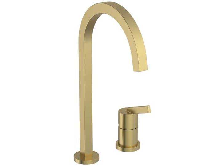 Ideal Standard BD423A2 Gusto 2-Loch-Küchenarmatur eckiger Auslauf, Ausladung 204mm, Gold (Brushed Gold)