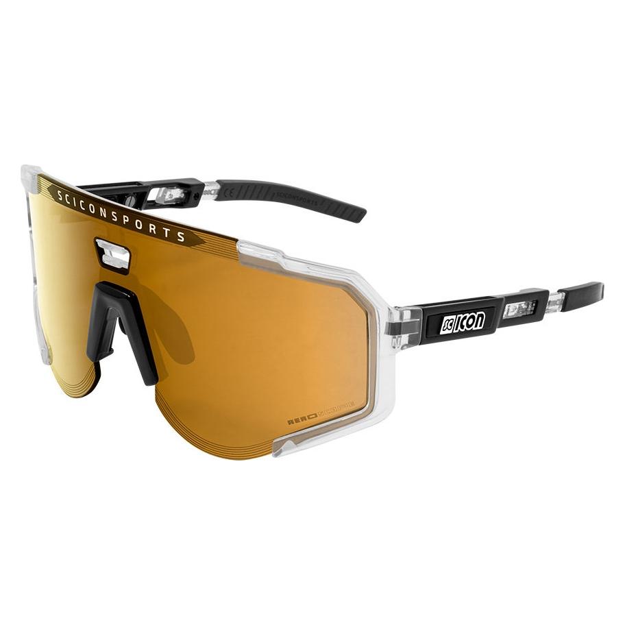 Scicon Aeroscope - Sport Performance Sunglasses, Crystal/Multimirror (Crystal Gloss, Multimirror Bronze) (EY390707)