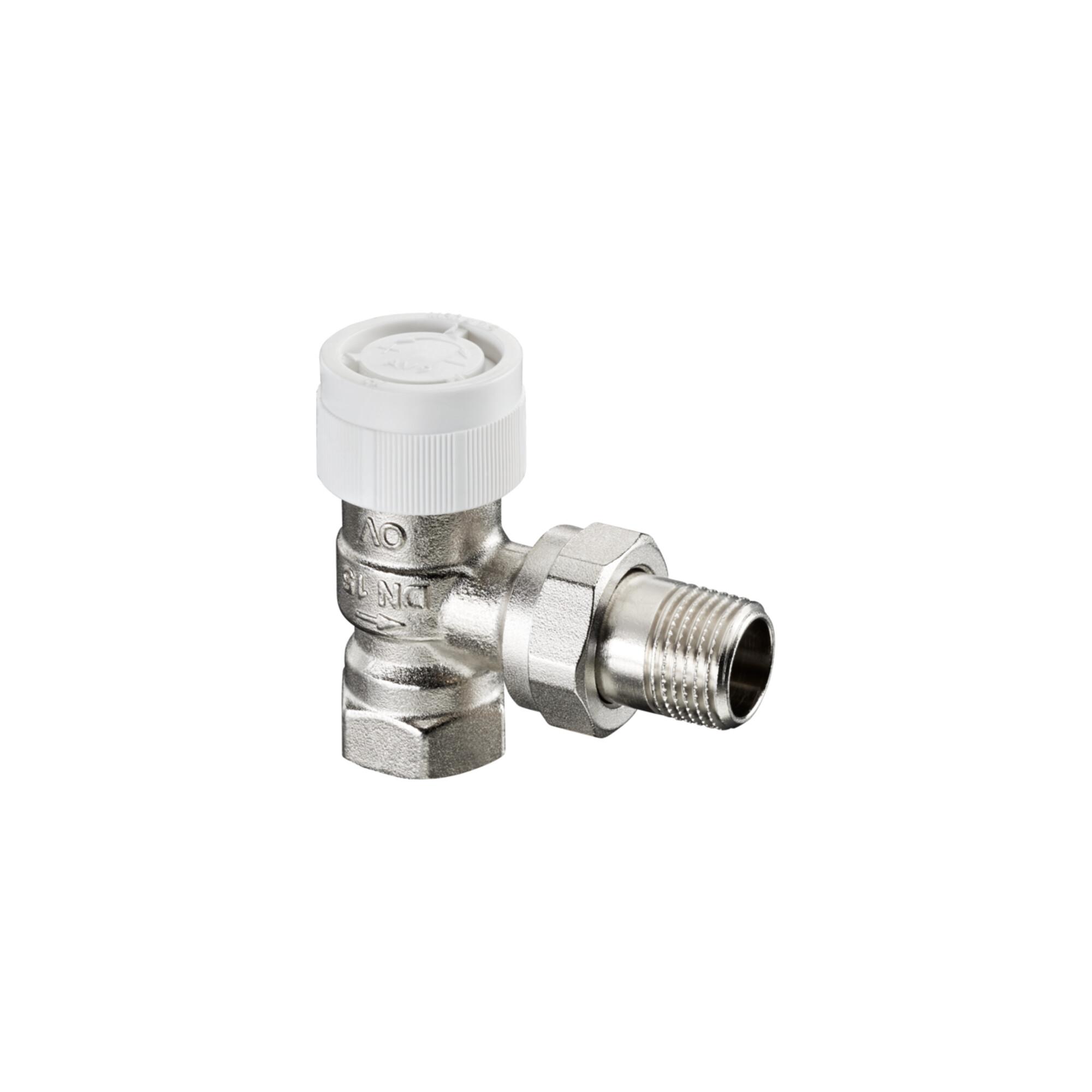 Oventrop Thermostatventil Baureihe AV 9 DN 25, Eck, Messing vernickelt (1183708)