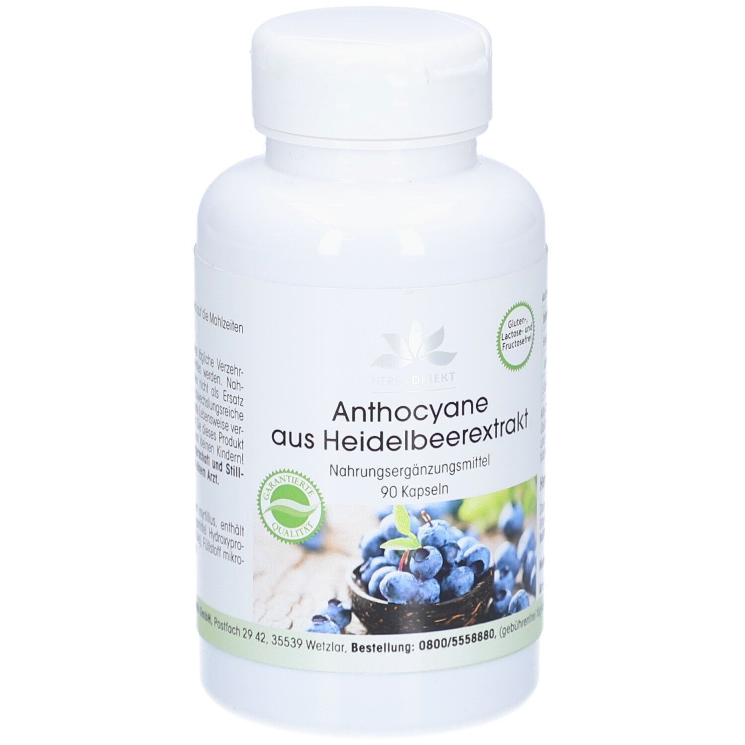 Anthocyane aus Heidelbeerextrakt Kapseln 90 St