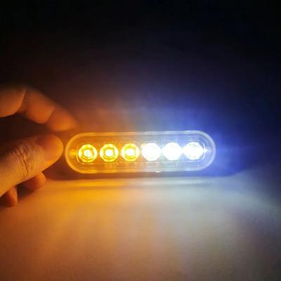 Uplift Treasures 6 LED Truck Grille Side Marker Emergency Strobe Light yellow White