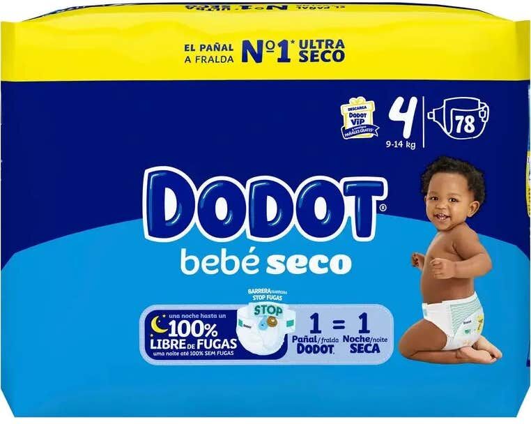 dodot Etapas Pañales Talla 4 9-14 Kg 78 uds