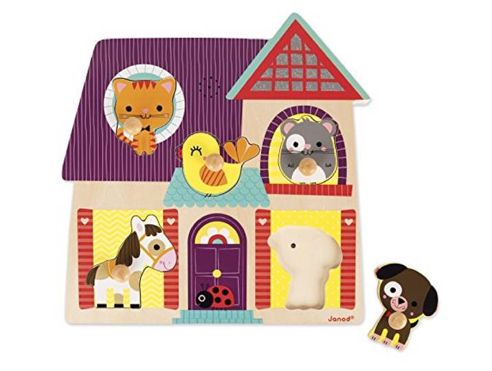 Janod J07078 Wooden Musical Puzzle, My Little Friends