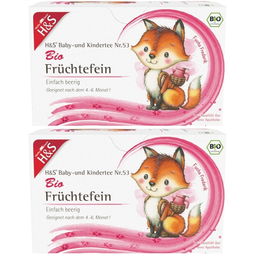 H&S Bio Baby- u.Kindertee Früchtefein Filterbeutel 2x 2x20x2,5 g