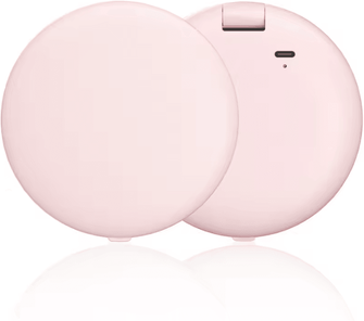 Inspire Curations Smart UV Sunscreen Detection Mirror LED Makeup Compact With Skin Analysis pink