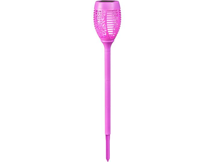 LED Gartenfackel BONETTI, lila, H:72cm, Leuchten, LED Gartenfackel, LED Solar Gartenfackel mit realer Flamme 3er Set