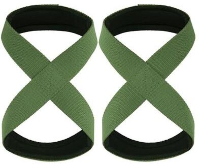 Uplifted Finds Padded Figure 8 Straps Deadlift Wrist Straps Power Lifters Workout Pull Ups Horizontal Bar Gym Fitness army Green