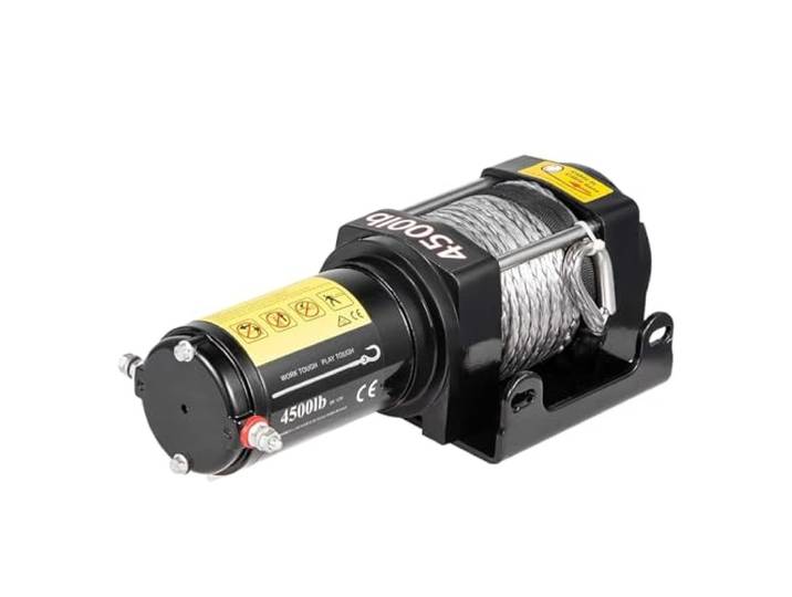 Elektrische Winde 4500LBS 12V Synthetisches Seil 4WD ATV UTV Abschleppwagen Starke Zugkraft