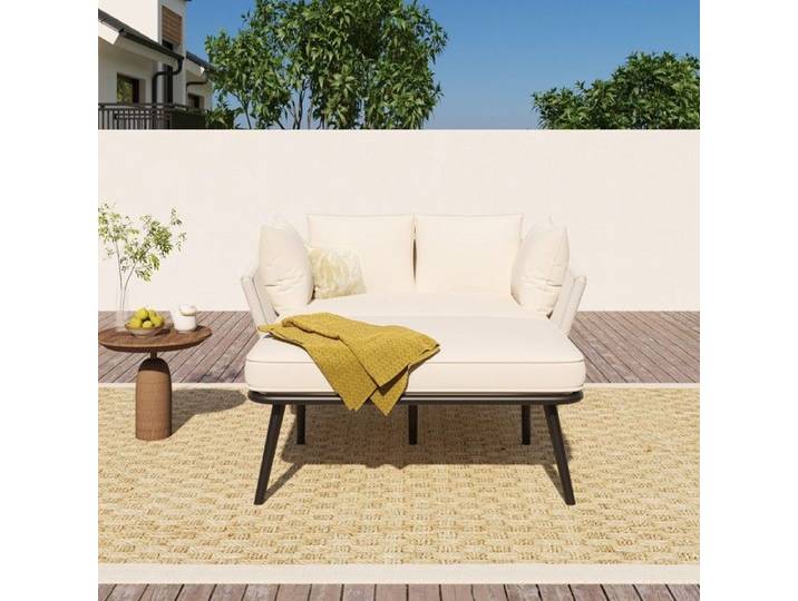 Transat extérieur - MINIMAL - WF317142AAA - 2 places - Coussin 10 cm - Housses amovibles résistantes UV